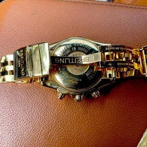 Breitling solid gold Chronographe watch
